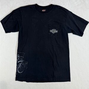 Vintage Harley-Davidson Large USA Loveland Colorado Black Thunder Mountain Tee